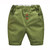 Elastic Waistband Button Short Pants