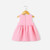 Textured Ribbon Pink Skater Dress