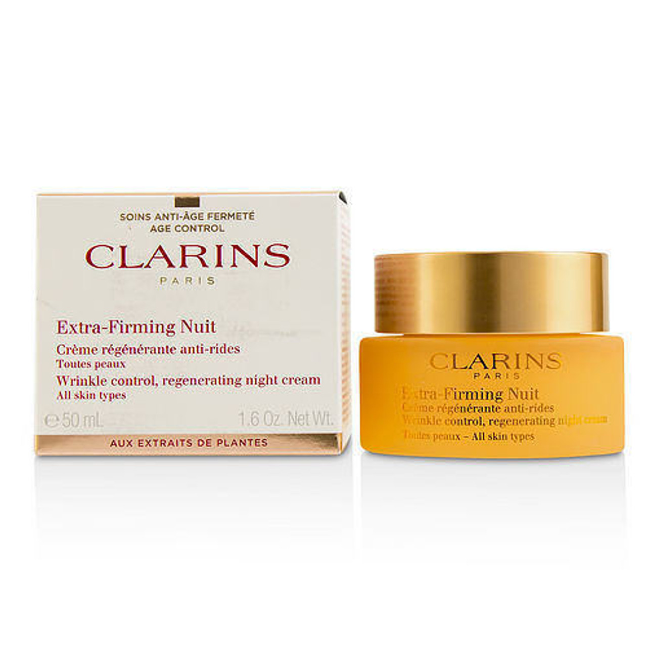 フェイスクリーム CLARINS Extra-Firming Nuit 50ml Clarins Extra-Firming Nuit Wrinkle Control Regenerating