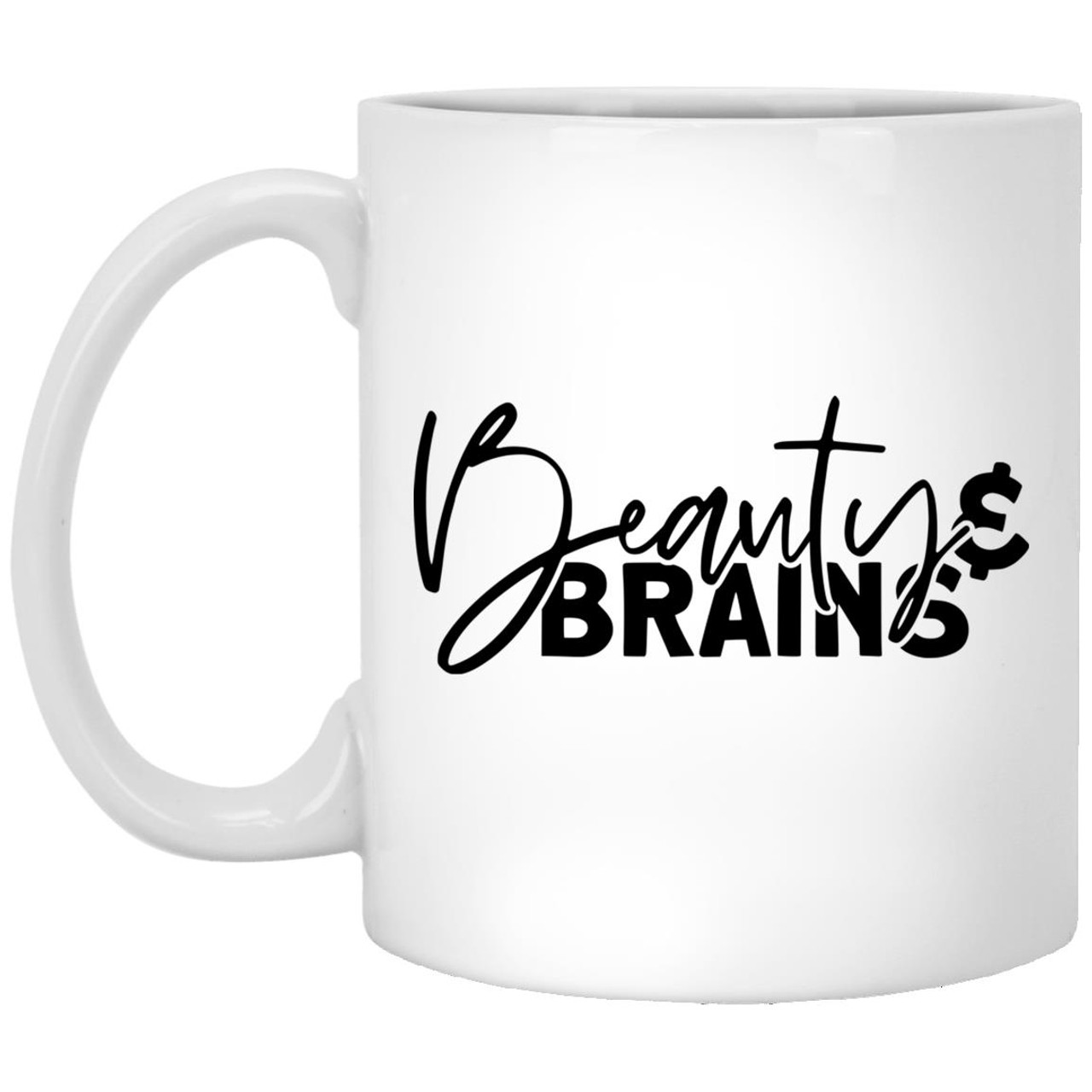 Beauty & Brains  XP8434 11 oz. White Mug