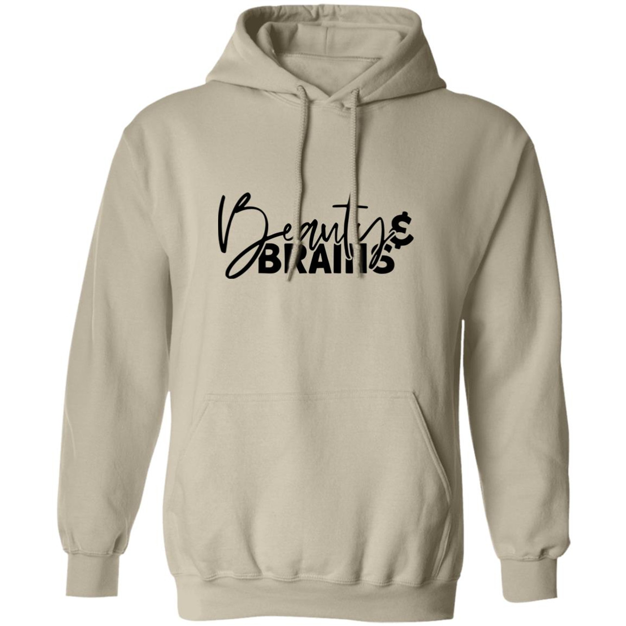 Beauty & Brains  G185 Pullover Hoodie