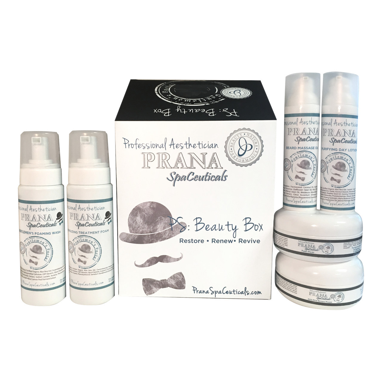 Prana SpaCeuticals Gentlemen's Facial Beauty Box Kit