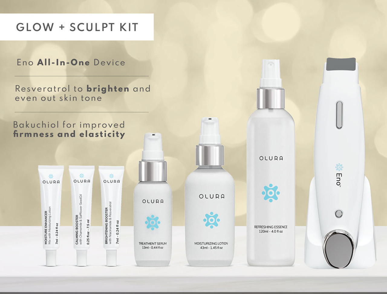 Olura The Glow & Sculpt Facial Kit With Patented Eno Facial Device 