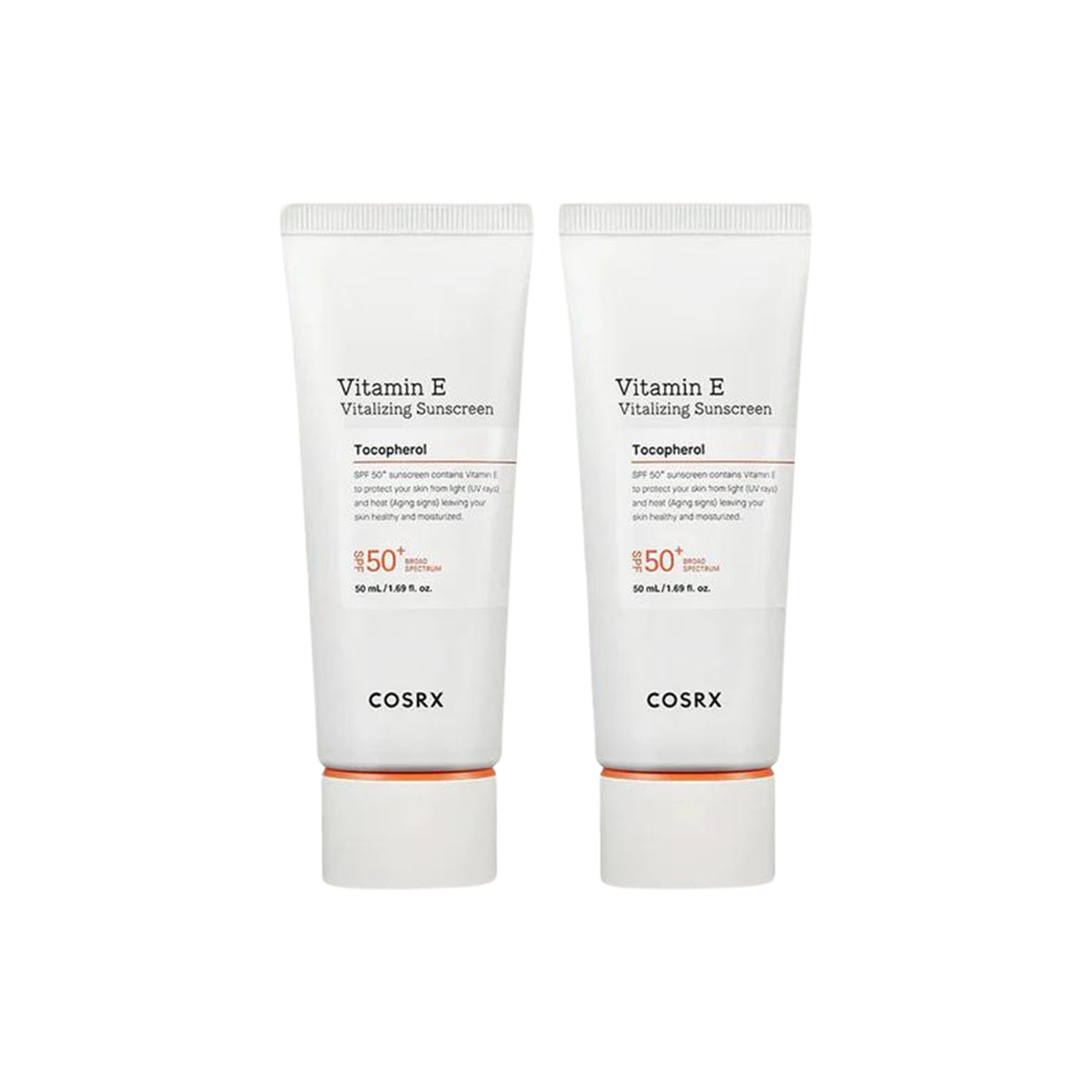 COSRX Vitamin E Vitalizing Sunscreen SPF50+ — 2x50 ml (3.3oz)