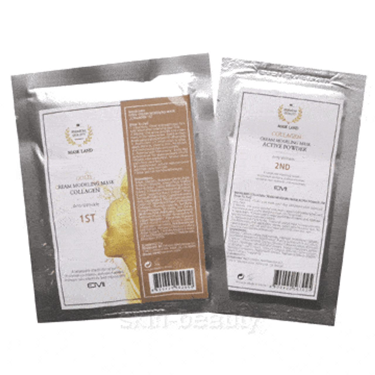 Gold Cream Modeling Mask Collagen & Active Powder for Anti-Wrinkle - 2 pcs