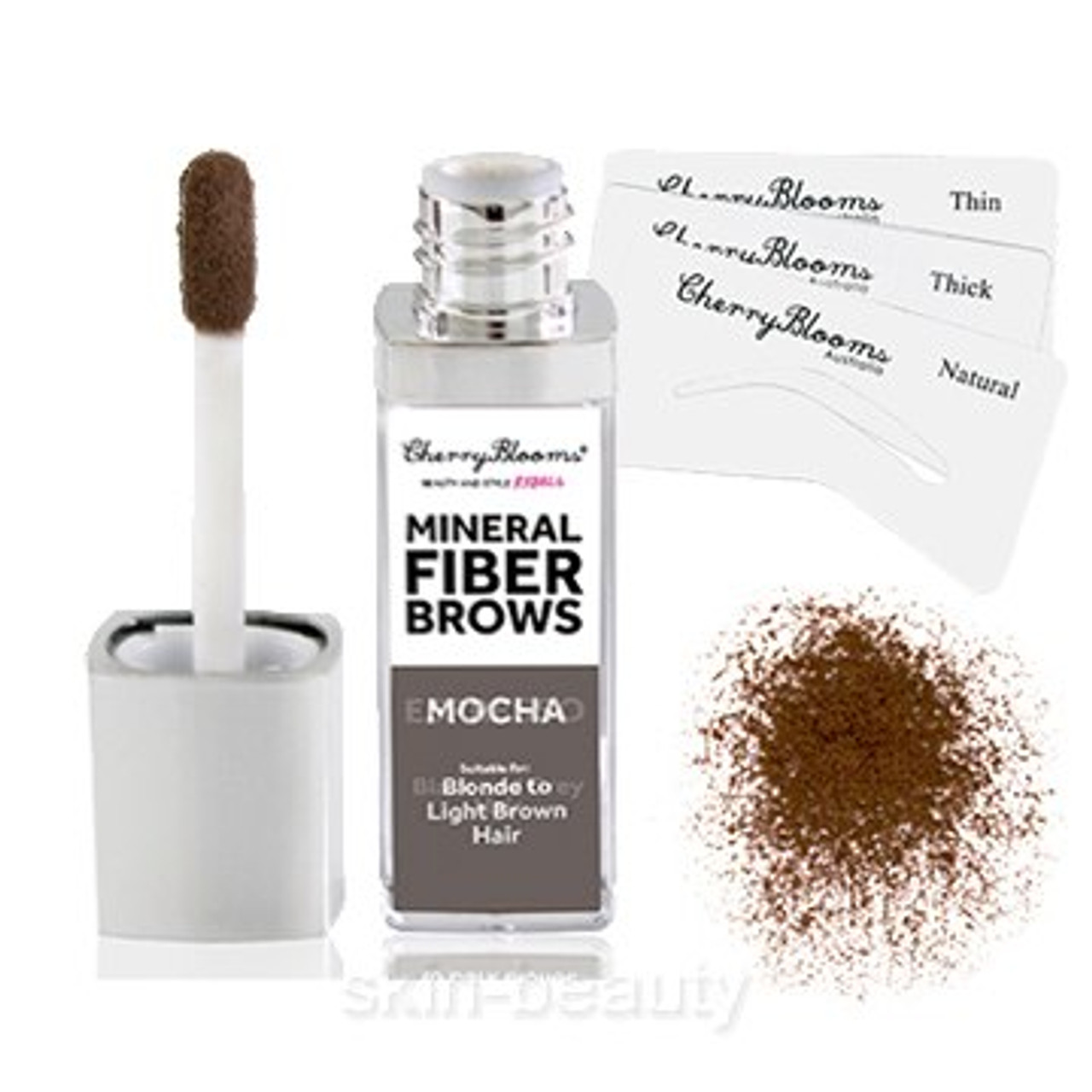 Cherry Blooms Fiber Brow Kit with Stencils - 0.106 oz - 02 Mocha