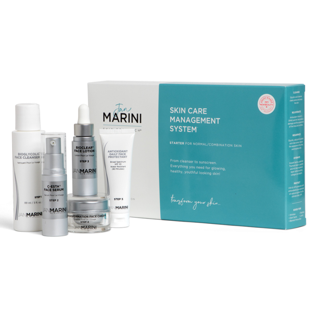Jan Marini Normal/Combination Skin Care Management System With Daily Face Protectant SPF 33