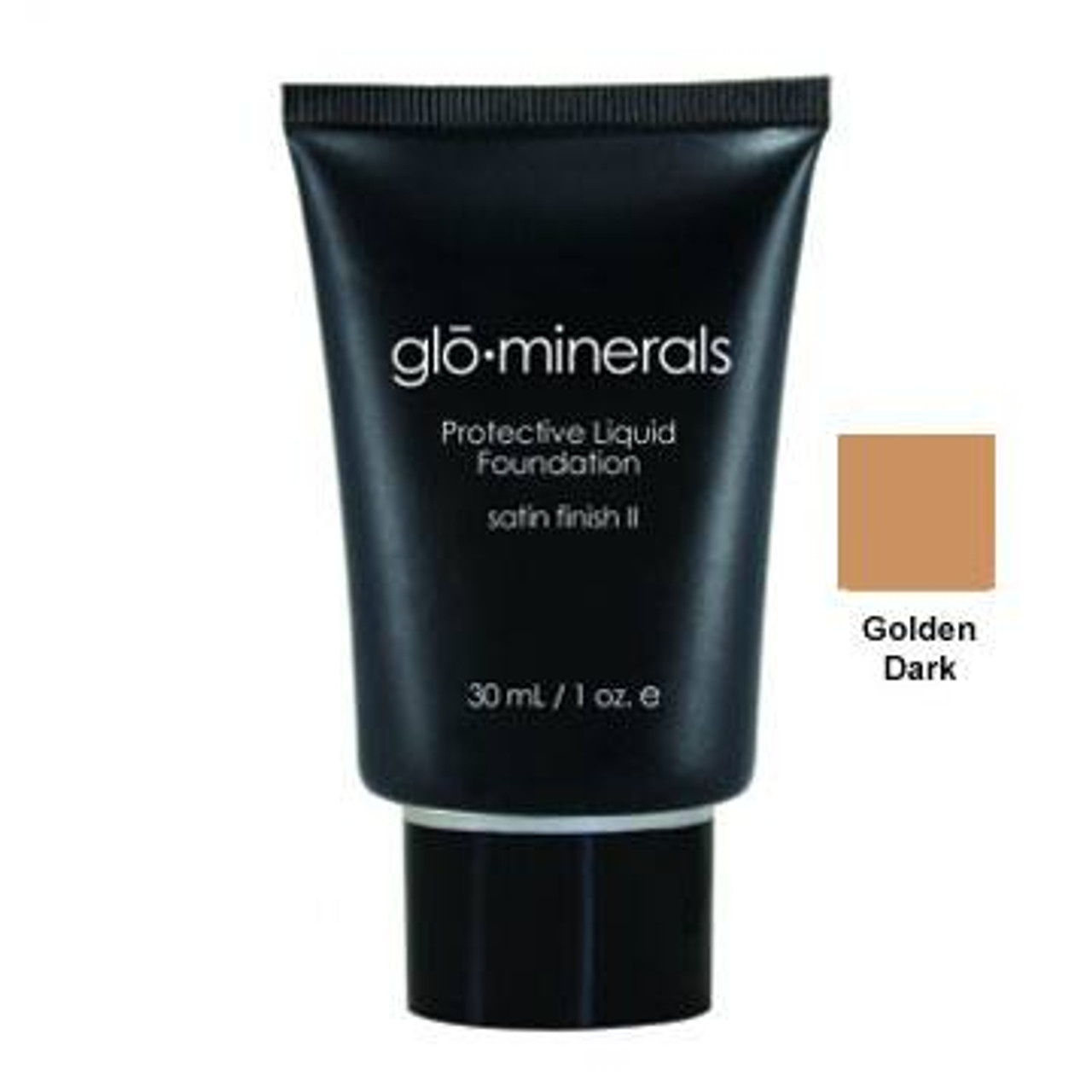 GloMinerals Protective Liquid Foundation-Satin II, 1.4 oz - Golden-Dark