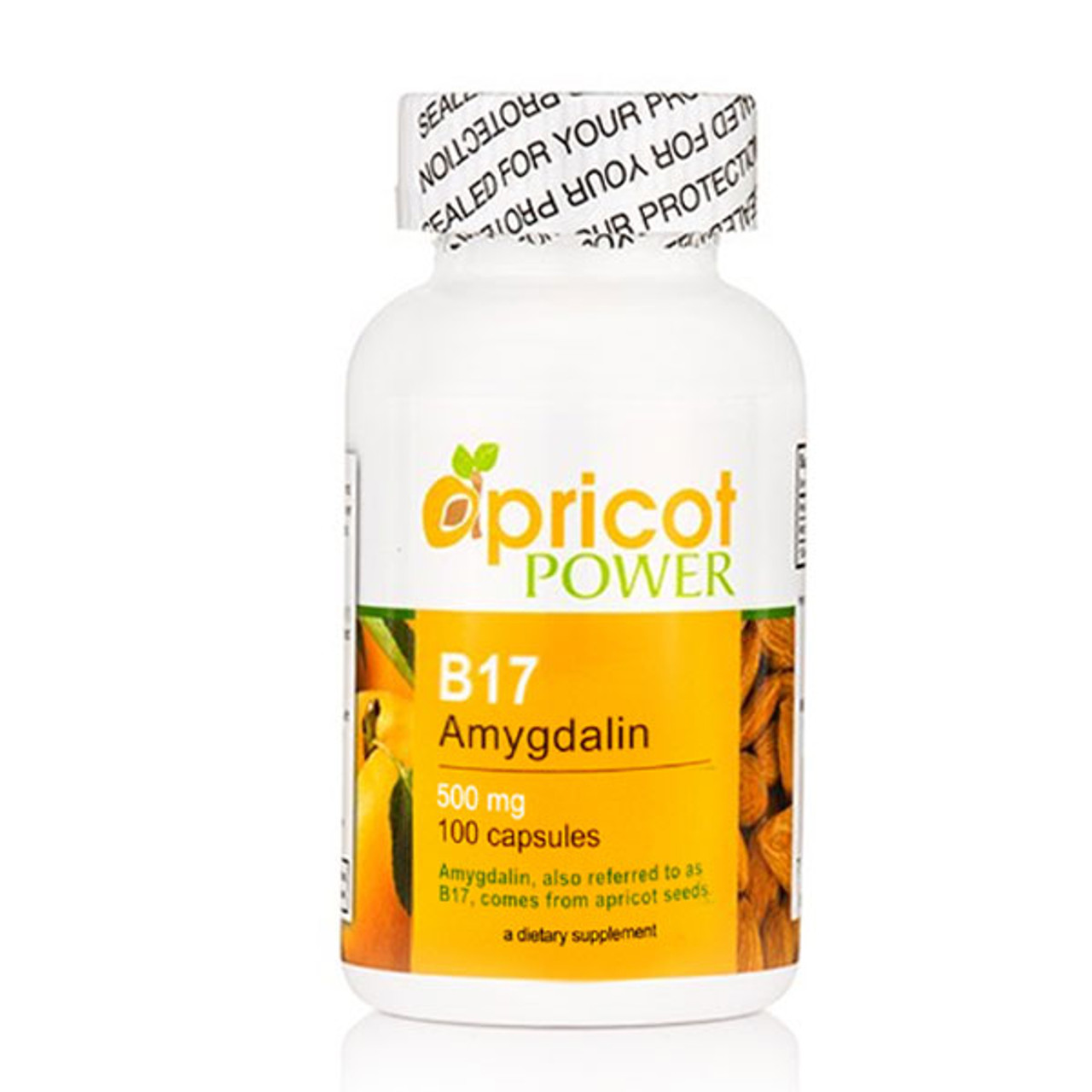 Apricot Power B17 Amygdalin 500mg Capsules - 100 Caps