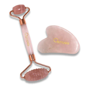Osmosis Rose Quartz Facial Roller & Gua Shua Set 
