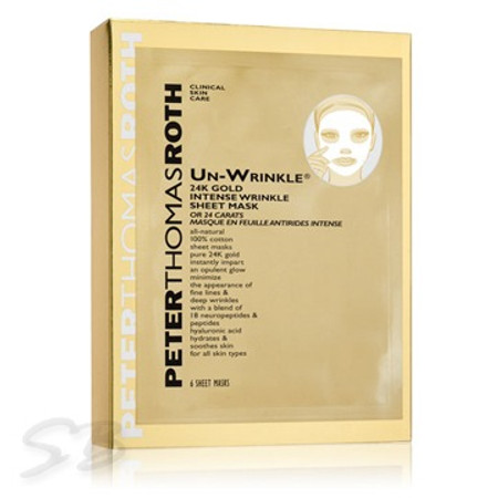 Peter Thomas Roth Un-wrinkle 24K Gold Intense Wrinkle Sheet Mask - 6 Sheets