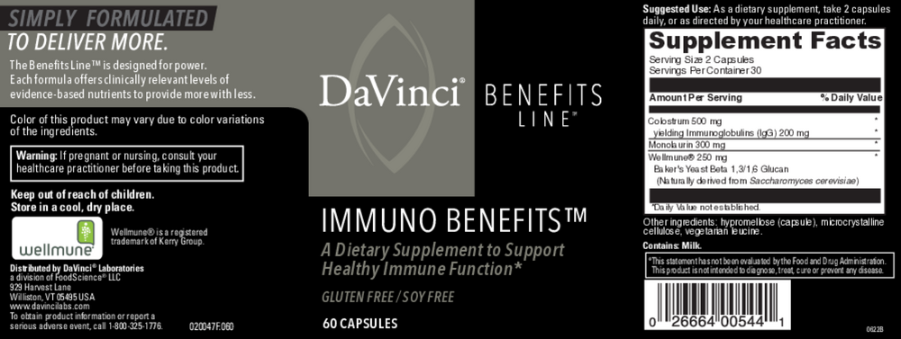 DaVinci Labs Immuno Benefits