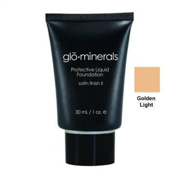 GloMinerals Protective Liquid Foundation-Satin II, 1.4 oz - Golden-Light