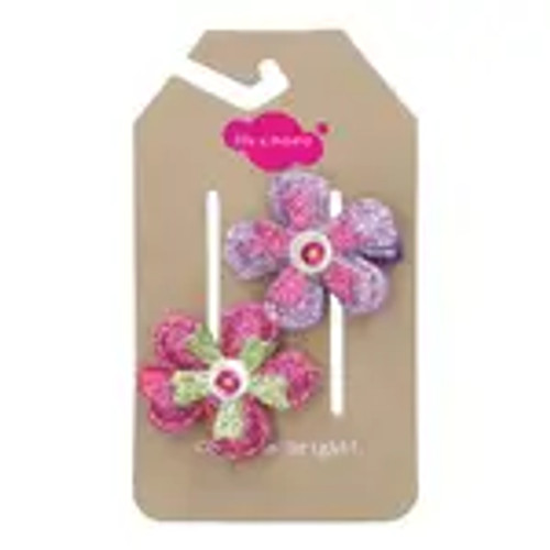 Glitter Flowers Hair clip 2pk Glitter Flowers Hair clip 2pk