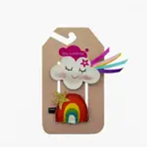 Cloud and Rainbow Hair clips 2ea Cloud and Rainbow Hair clips 2ea