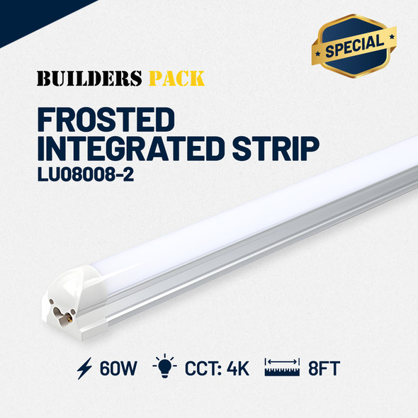 8ft Frosted Integrated Strip/Low Bay (Wattage: 60w CCT: 4000K) KL08 Series
