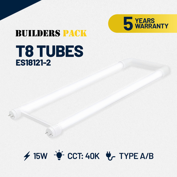 4ft T8 Tubes, 15w Type AB CCT: 40k, 16pcs/box AP31 Series