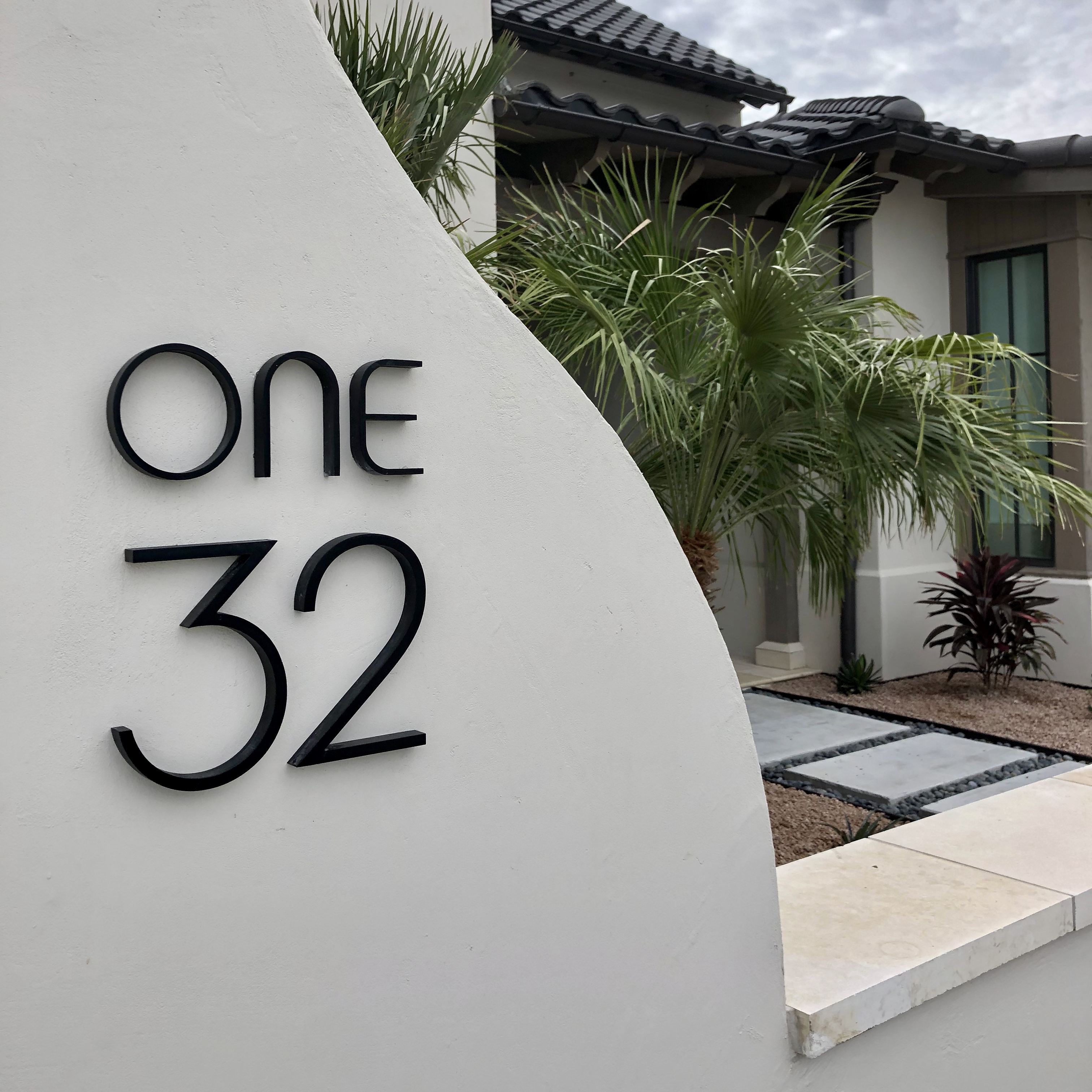 Modern house numbers