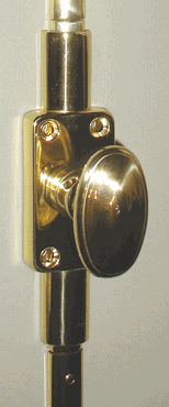 Baldwin Cremone Bolt in Polished Brass, Unlacquered