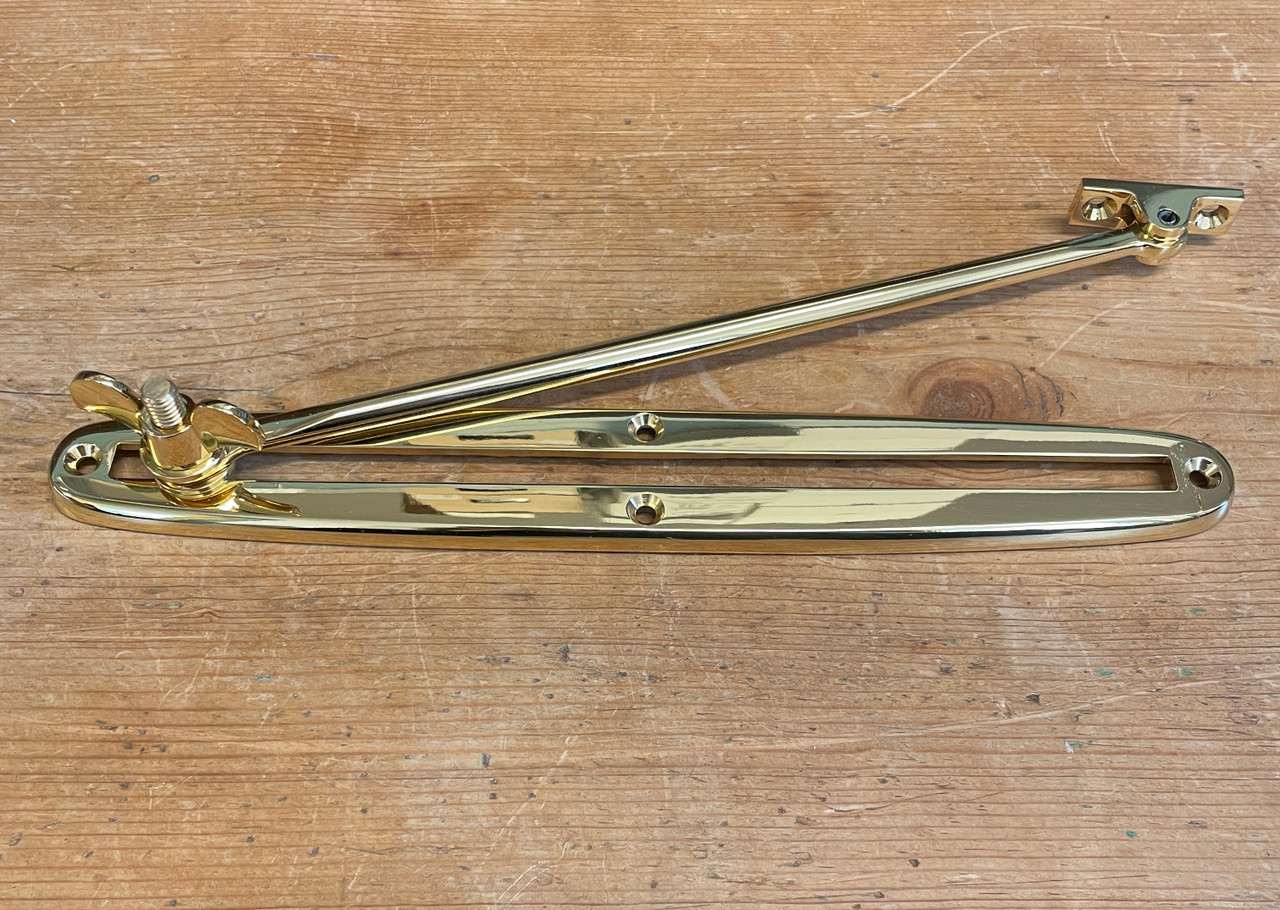 Prime-Line Solid Brass Casement Window Adjuster - 12-1/4 Inch, For Old Style Casement Windows