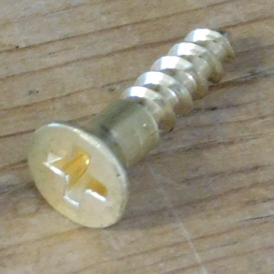 8 x 3/4" Brass Flat Head Wood Screws Phillips 2 Pack