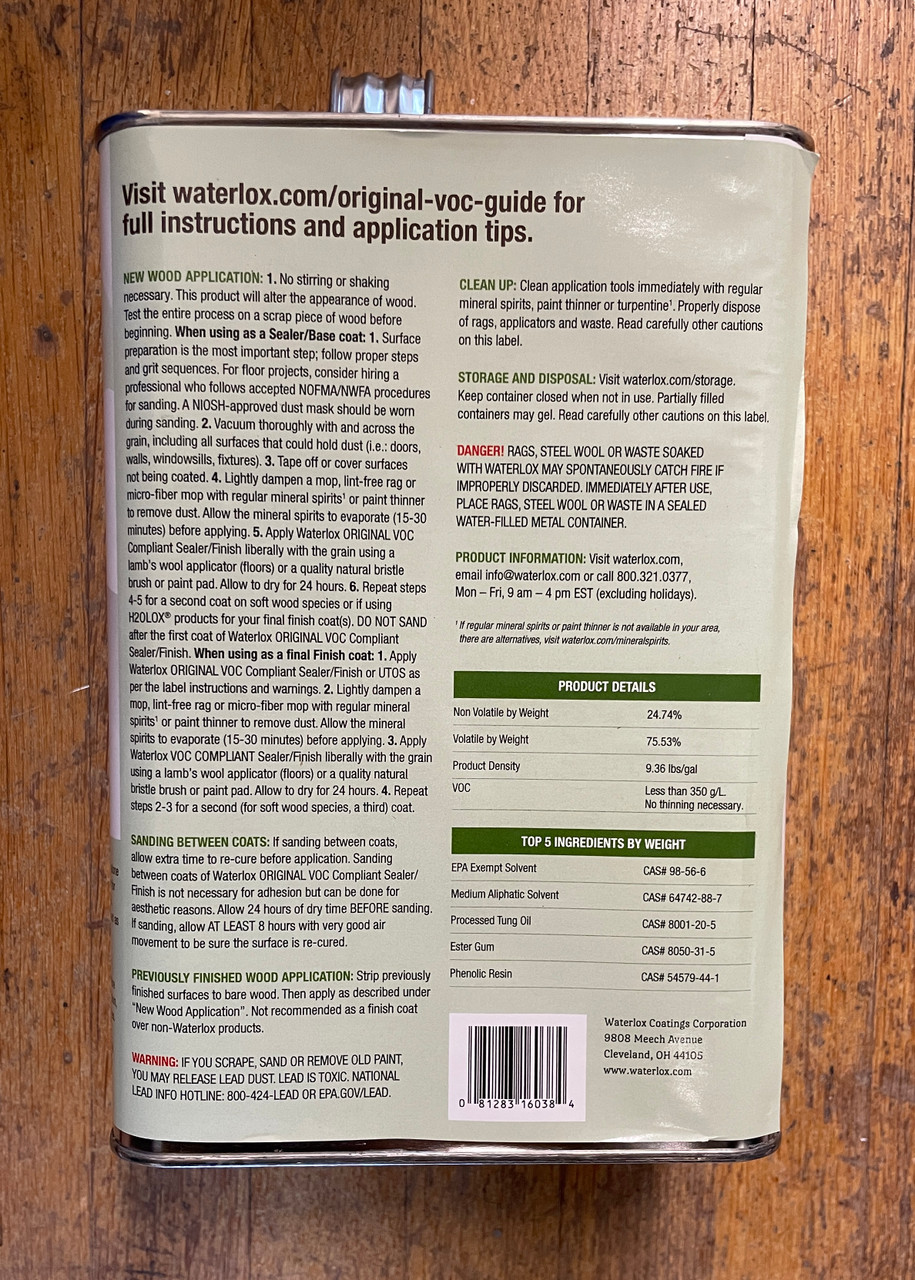 Waterlox Marine High Gloss VOC Compliant Finish Quart