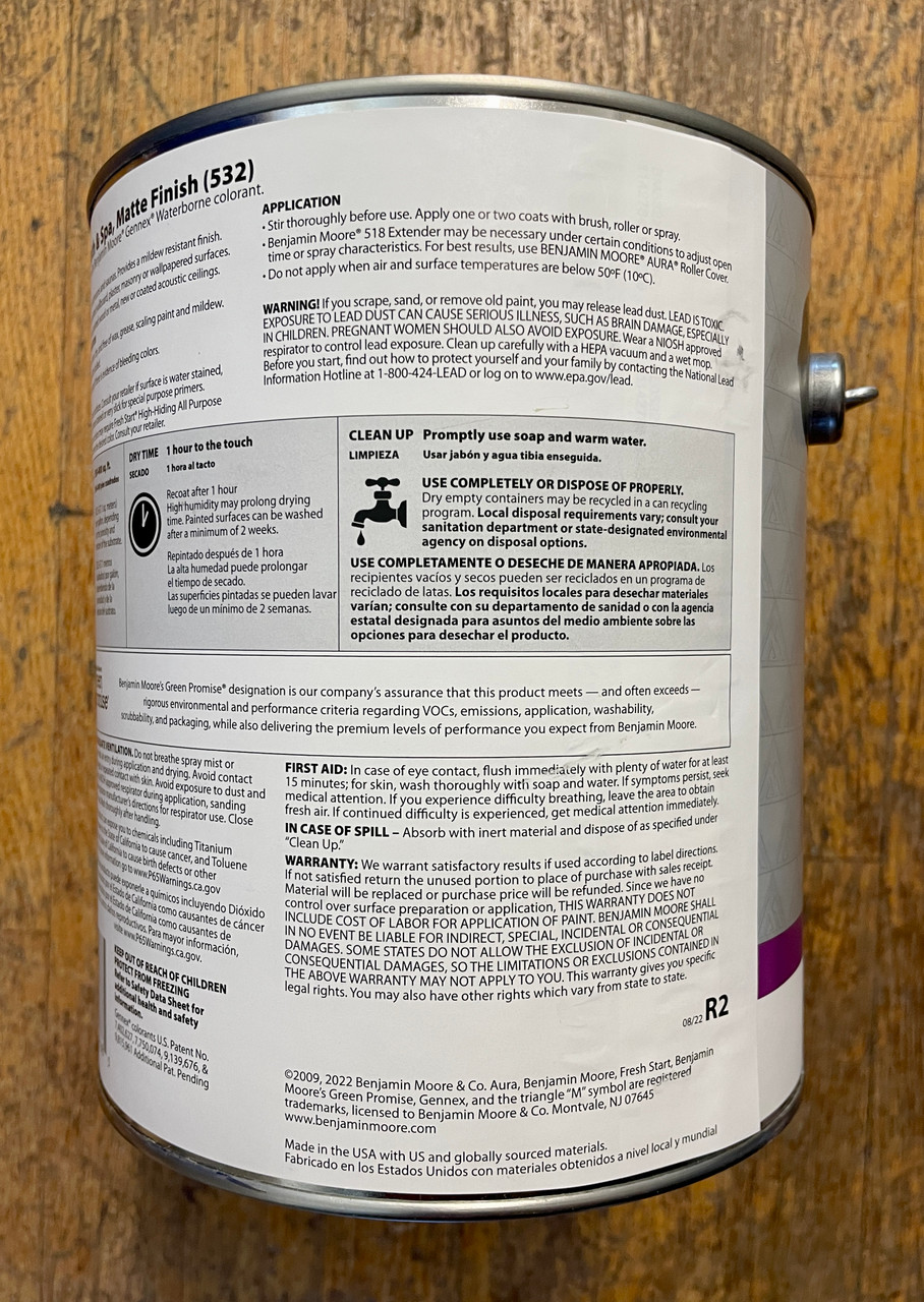 Benjamin Moore Aura® Matte Interior Paint Gallon