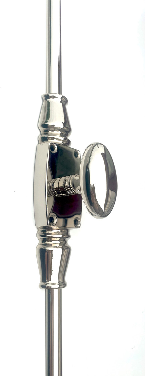 Signature Hardware Odette 9" Door Cremone Bolt - Polished Nickel, Solid Brass, Reversible
