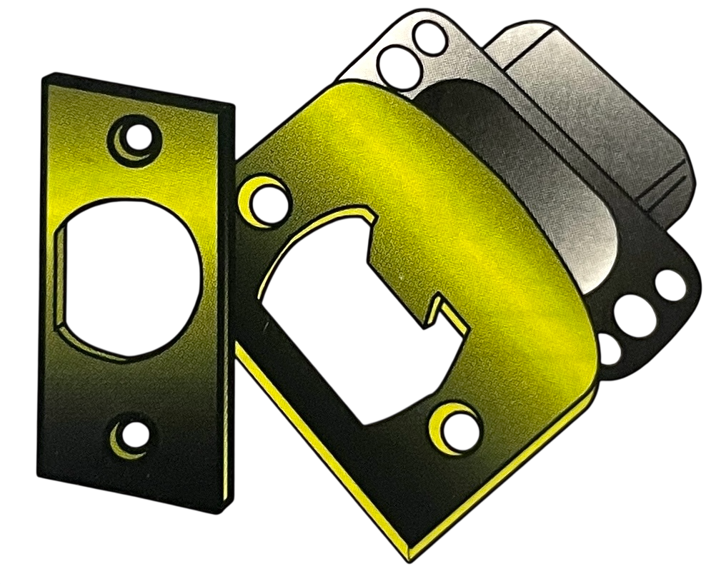 Custom Backset Privacy Latch With Rounded End, 28° Rotation, And Full ...