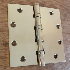 5" x 5" Solid Brass Ball Bearing Door Hinge