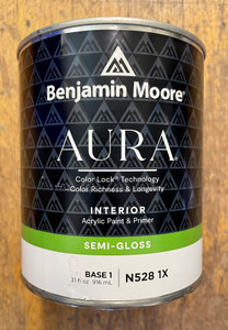Benjamin Moore Aura® Semi-Gloss Interior Paint Quart Benjamin Moore Aura® Semi-Gloss Interior Paint Quart