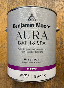 Benjamin Moore Aura® Bath & Spa Matte Interior Paint Gallon Benjamin Moore Aura® Bath & Spa Matte Interior Paint Gallon