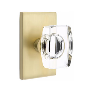 Customizable Emtek Modern Glass Windsor Knob With Choice Backset Customizable Emtek Modern Glass Windsor Knob With Choice Backset