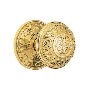 Customizable Emtek Designer Brass Lancaster Knob With Choice Backset Customizable Emtek Designer Brass Lancaster Knob With Choice Backset