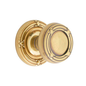 Customizable Emtek Designer Brass Ribbon & Reed Knob With Choice Backset Customizable Emtek Designer Brass Ribbon & Reed Knob With Choice Backset