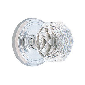 Customizable Emtek Diamond Glass Knob With Choice Backset Customizable Emtek Diamond Glass Knob With Choice Backset
