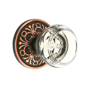 Customizable Emtek Georgetown Glass Knob With Choice Backset Customizable Emtek Georgetown Glass Knob With Choice Backset