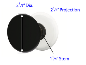 Customizable Emtek Ebony Porcelain Knob With Choice Backset & Porcelain Rosette Customizable Emtek Ebony Porcelain Knob With Choice Backset & Porcelain Rosette