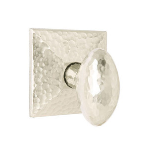 Customizable Emtek Arts & Crafts Hammered Egg Knob With Choice Backset Customizable Emtek Arts & Crafts Hammered Egg Knob With Choice Backset