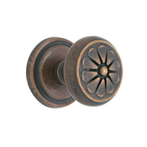 Customizable Emtek Lost Wax Cast Bronze Petal Knob With Choice Backset Customizable Emtek Lost Wax Cast Bronze Petal Knob With Choice Backset