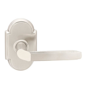 Customizable Emtek Classic Brass Milano Lever With Choice Backset Customizable Emtek Classic Brass Milano Lever With Choice Backset