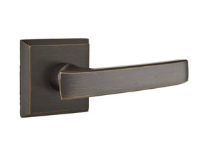Customizable Emtek Sandcast Bronze Yuma Lever With Choice Backset Customizable Emtek Sandcast Bronze Yuma Lever With Choice Backset