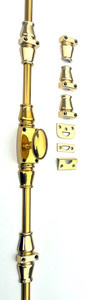 Versalles Cremone Bolt in Polished Brass, Unlacquered Versalles Cremone Bolt in Polished Brass, Unlacquered