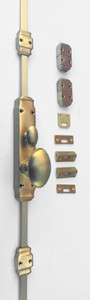 Frank Allart 0870 Traditional Satin Brass Thumbturn Cremone Bolt With Egg Knob Frank Allart 0870 Traditional Satin Brass Thumbturn Cremone Bolt With Egg Knob