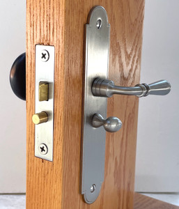 Emtek Mortise Type Screen Door Lock w/ Arched Trim Emtek Mortise Type Screen Door Lock w/ Arched Trim