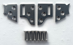 Small Jamb Mounted Stainless Steel Storm and Screen Hanger Set