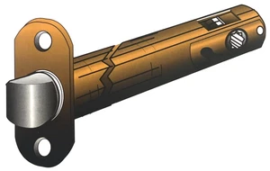 Custom Backset Passage Latch With Rounded End, 28° Rotation, And Full Lip Strike