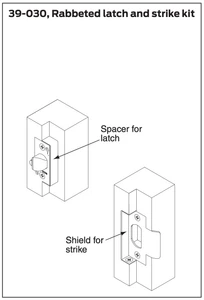 Rabbet Kit for Tubular Lock for Rabbeted door