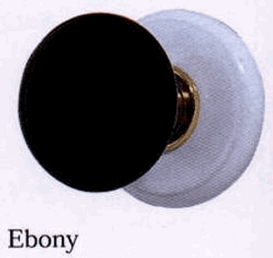 Ebony Door Knob Sets with Porcelain Rosettes Ebony Door Knob Sets with Porcelain Rosettes