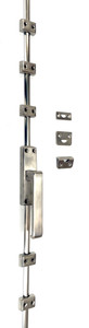 Small Cremone Bolt with Contemporary Lever In Satin Nickel